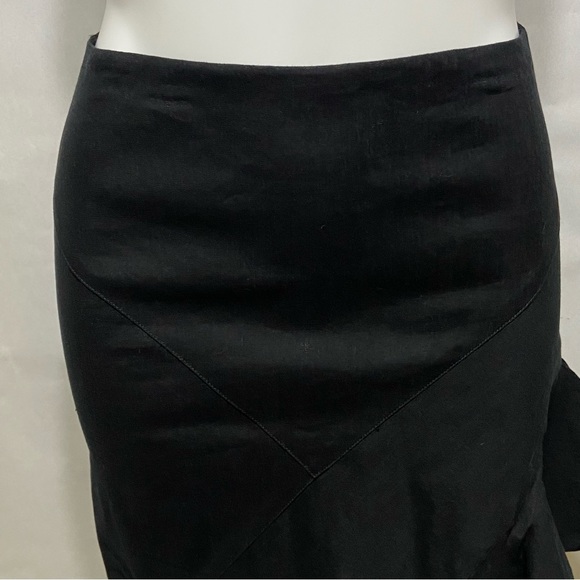NICOLE MILLER ARTELIER BLACK MODERN ASYMMETRICAL FITTED FAN PENCIL SKIRT - Picture 6 of 16